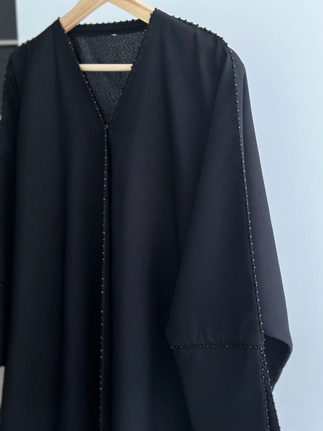 Bisht style Abaya in Black