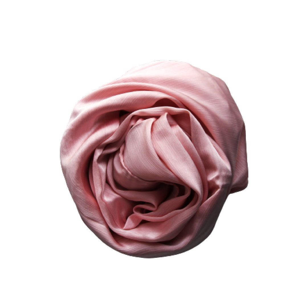 Satin Hijab - textured - Baby Pink